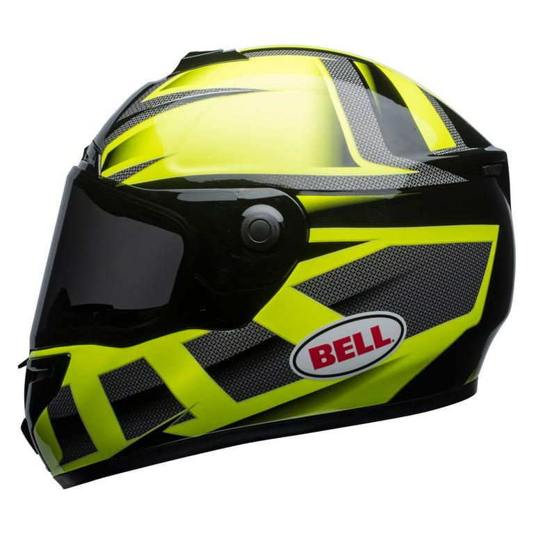 Predator Hiviz Green/Black/Large Bell SRT Modular Adult Street Motorcycle Helmet 
